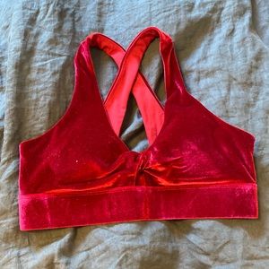 Fabletics Crushed Velvet Bra-Size M